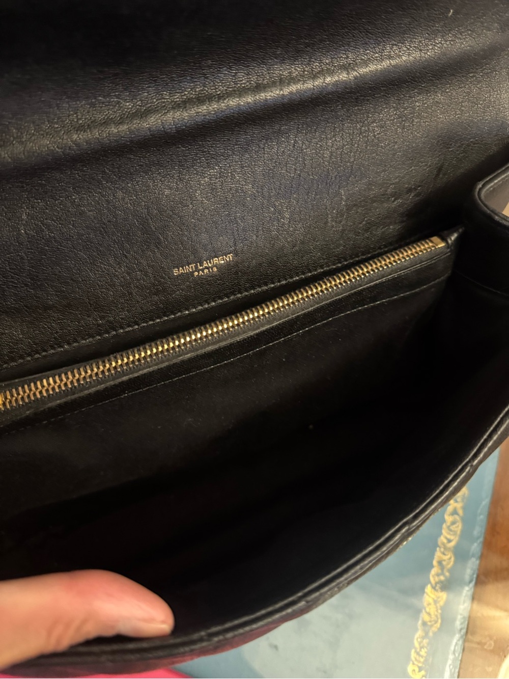 Saint Laurent Black Quilted Leather Satchel with Gold YSL Hardware - Picture 5 of 7